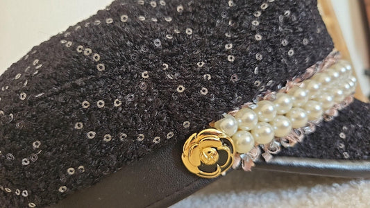 Chapeau à sequin et perles