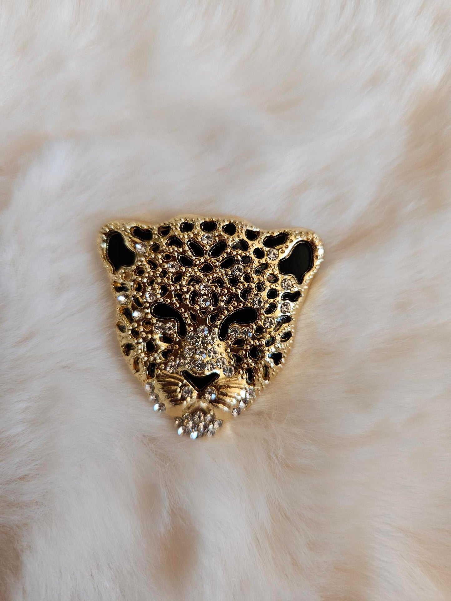 Broche tête léopard