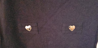 Ensemble pull + jupe boutons coeur