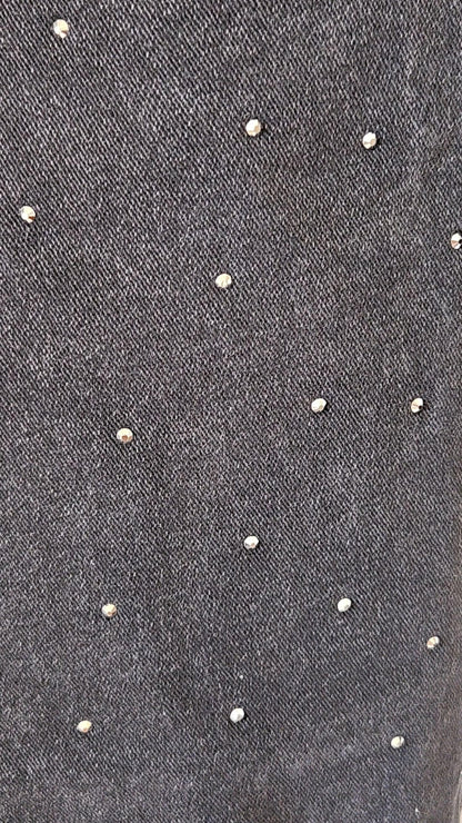 Jean large orné de strass