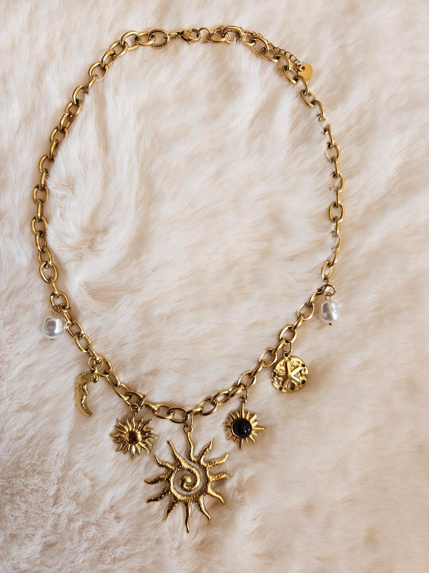 Collier Soleil et Lune