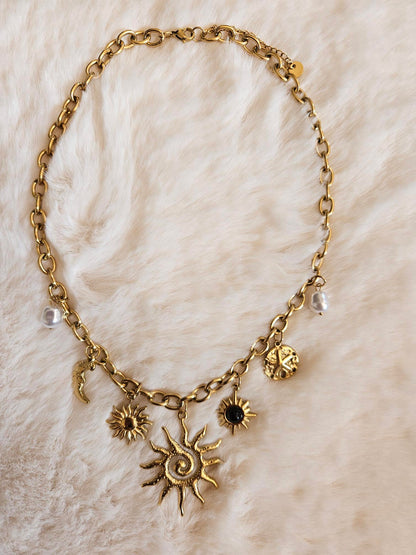 Collier Soleil et Lune