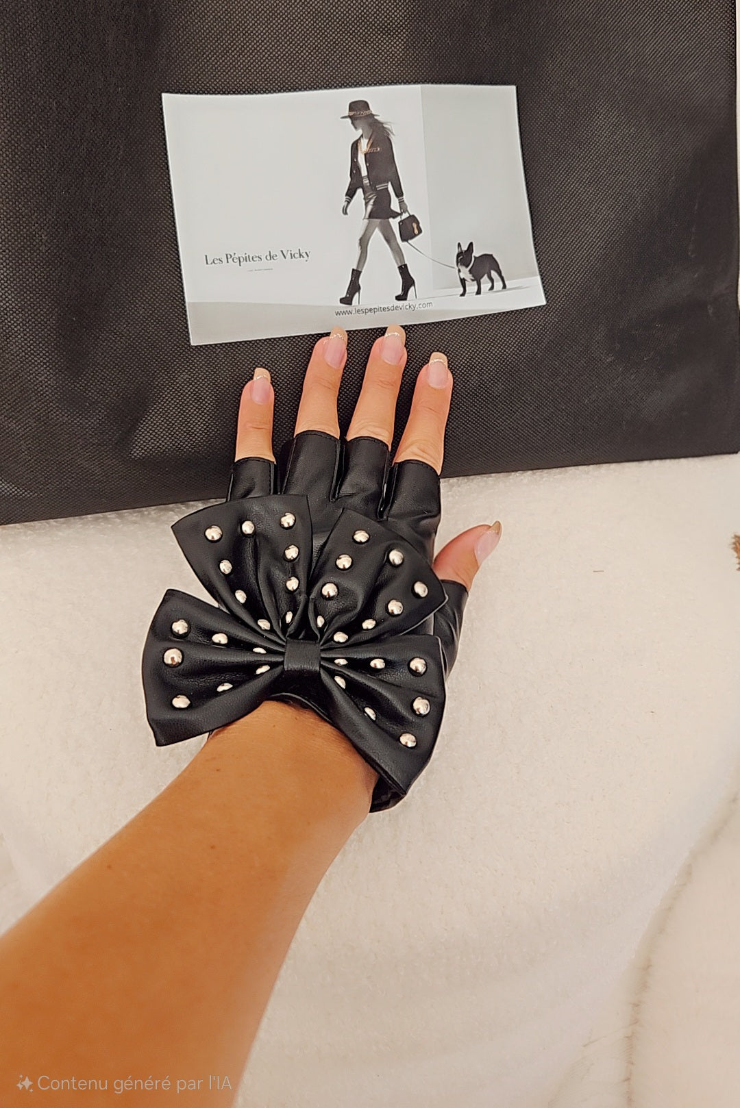 Mitaines simili noir