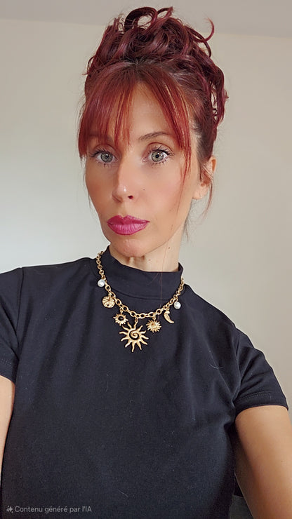 Collier Soleil et Lune