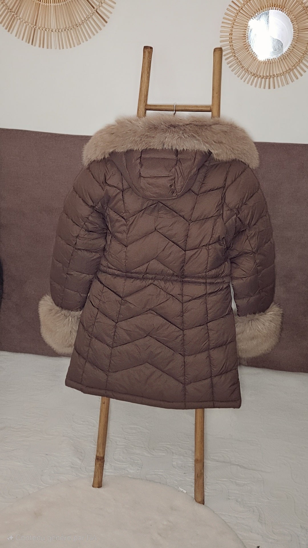 Doudoune fourrure capuche