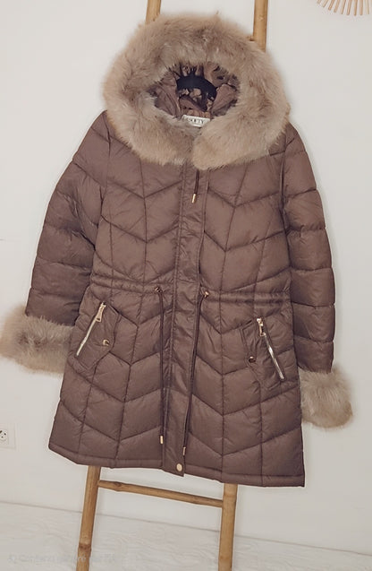 Doudoune fourrure capuche